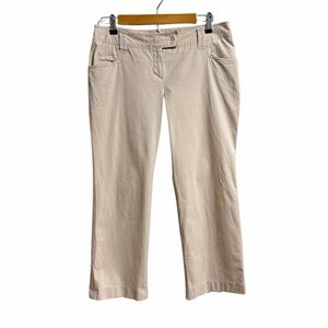 Dior Women Sz 10 (USA) Tan Straight Leg Chino Crop Pants